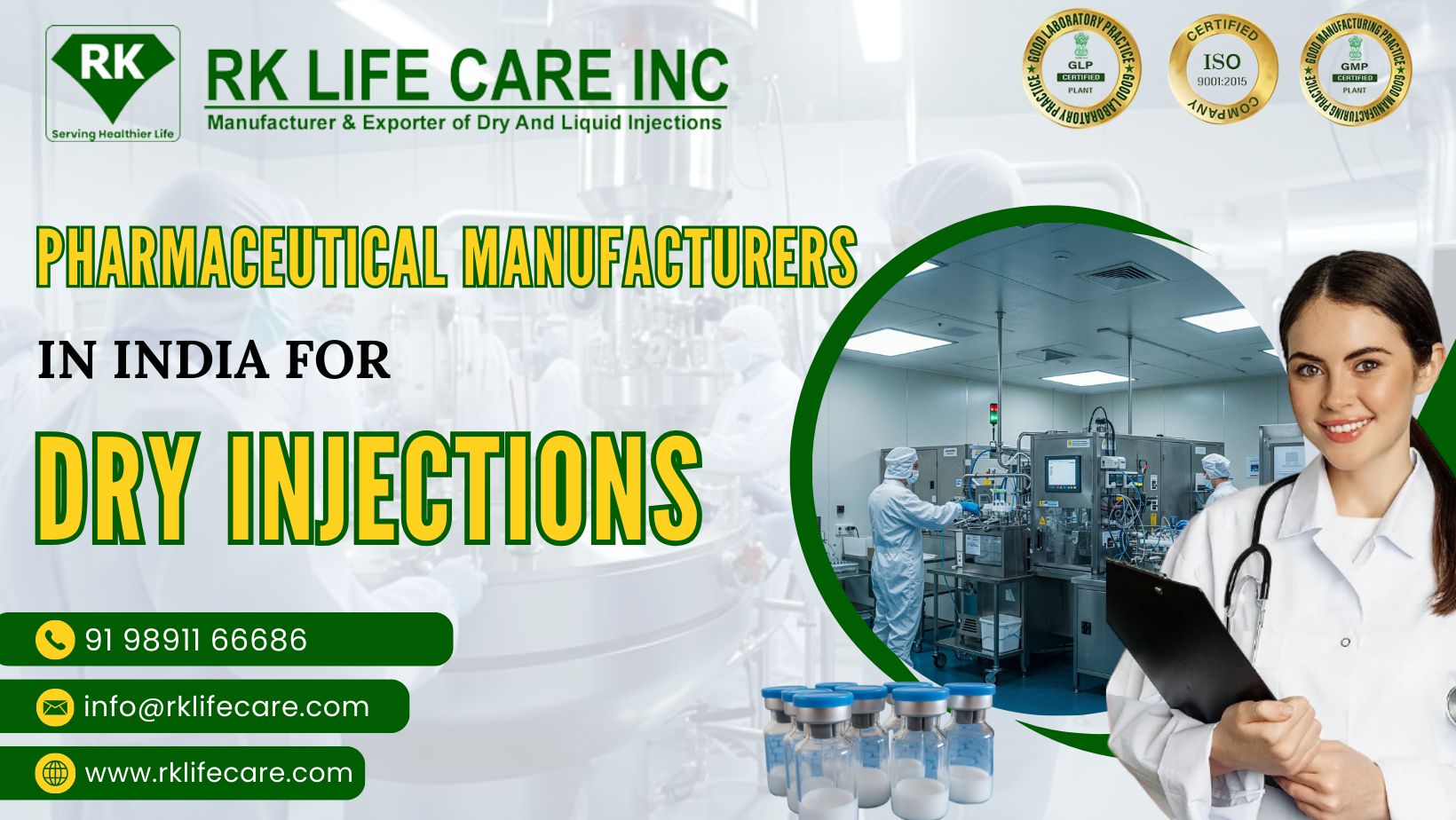 Pharmaceutical Manufacturer in India for Dry Injections